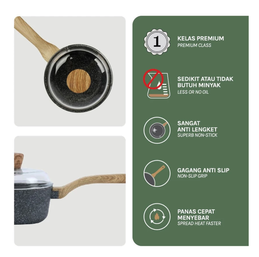 Putra Sejahtera International Debellin Sauce Pan 16 cm Grey