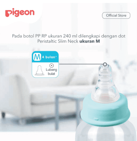 Botol PP RP 240 ml Badak Bercula Satu W/ S-Type Silicone Nipple 4