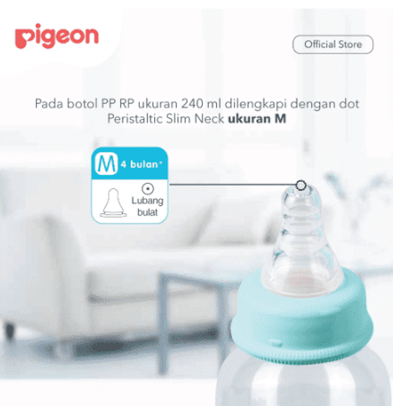 Botol PP RP 240 ml Badak Bercula Satu W/ S-Type Silicone Nipple 4