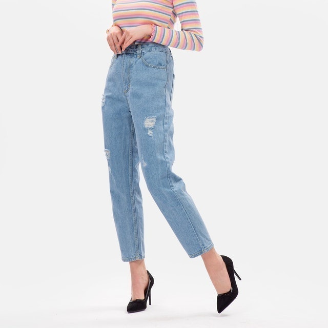 Ripped Boyfriend Jeans (Hijab Friendly)