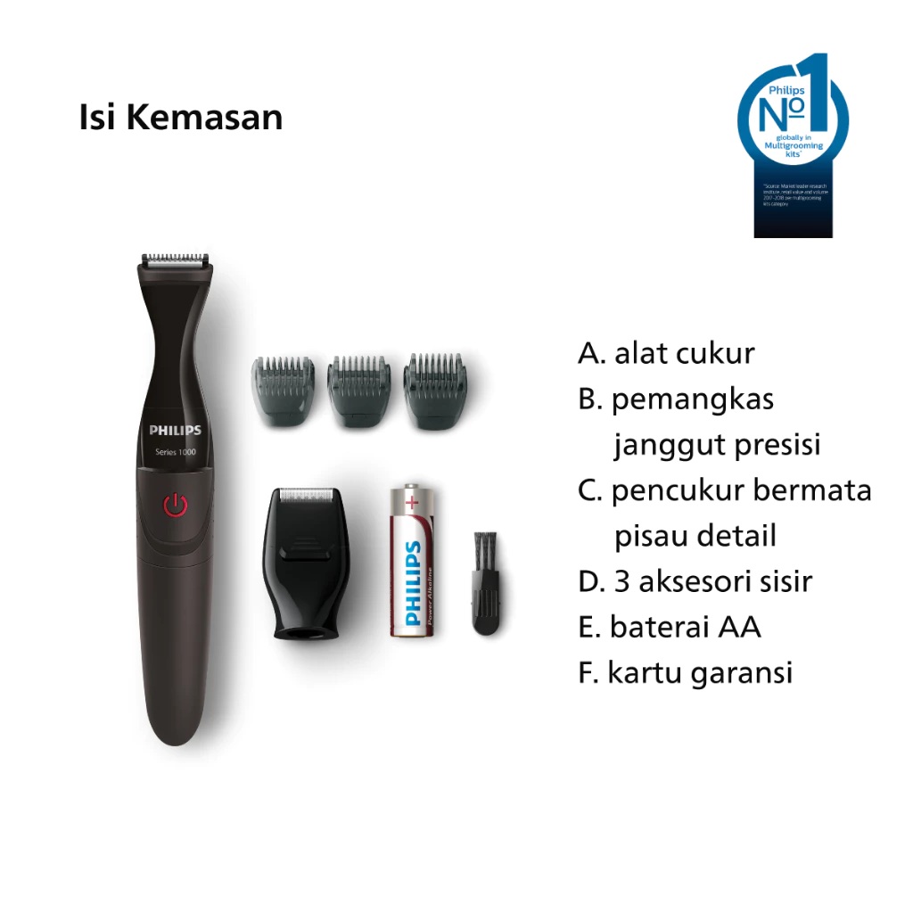 Philips Multigroom Series 1000 Ultra Precise Beard Styler MG1100/16