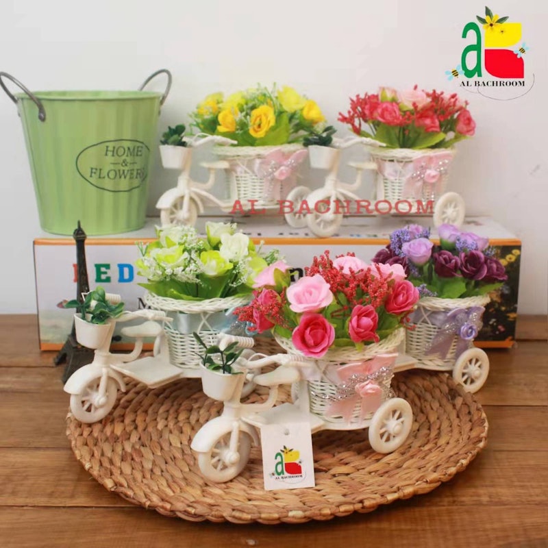 Bunga Artificial Sepeda Vespa Mini 3