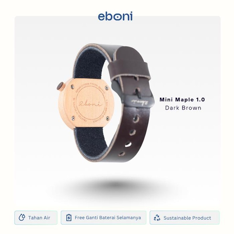 Eboni Jam Tangan Kayu Mini Maple 1.0 Series 3