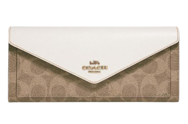 Coach Soft Wallet In Colorblock Signature Canvas 31547
