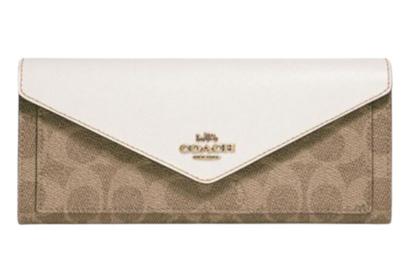 Soft Wallet In Colorblock Signature Canvas 3