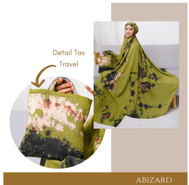  Abizard Mukena Bali Dewasa Rayon Premium Motif Tye Dye