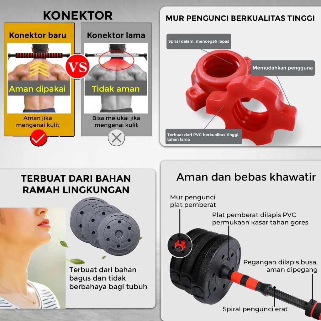Sinar Mentari Sumatera Twen Dumbbell Set 40 kg DS40