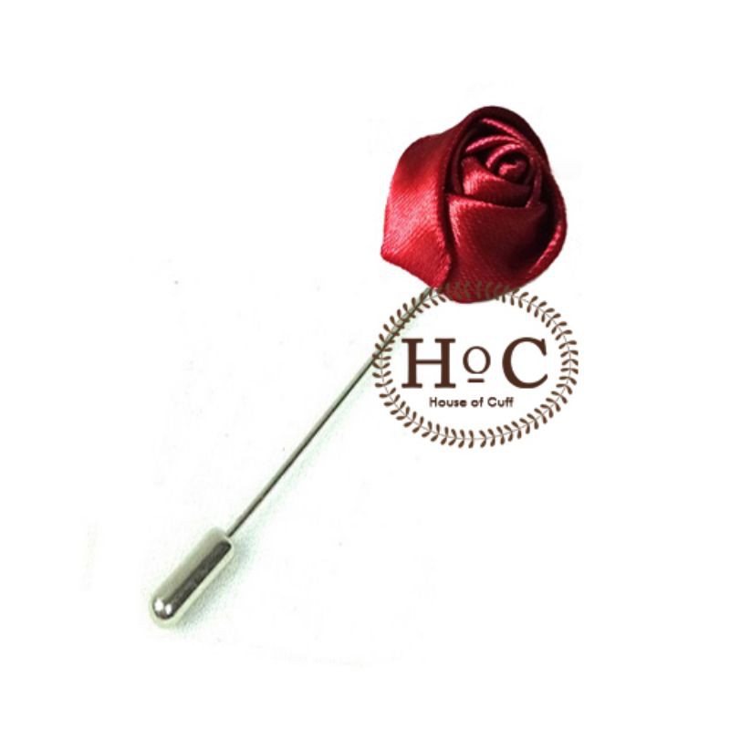 Red Flower Lapel Pin  2
