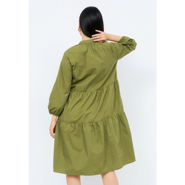 Delamibrands The Executive Babydoll Midi Dress