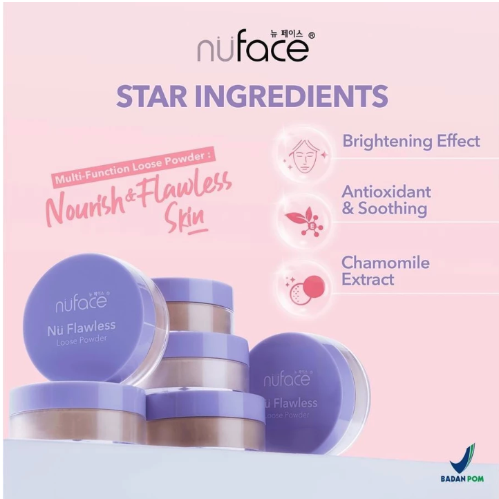Victoria Care Indonesia Nuface Nu Flawless Loose Powder Medium Beige