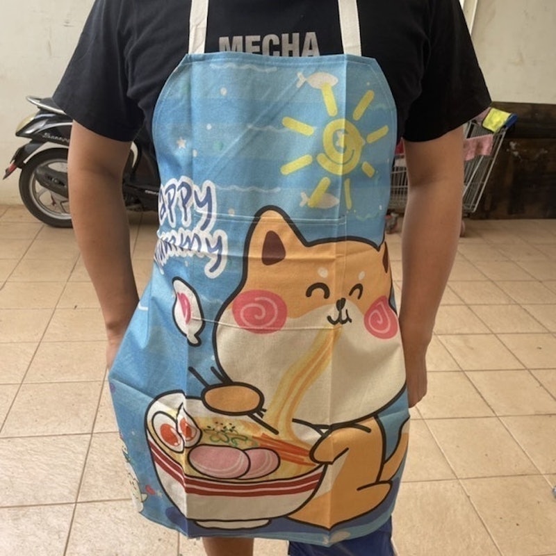 Celemek Masak Anak Bahan Linen Waterproof 5
