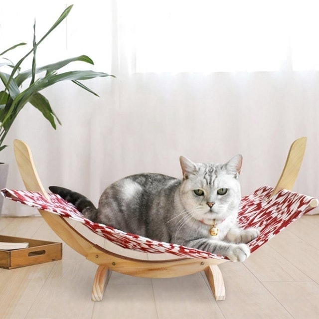  Cat Hammock Wood Solid