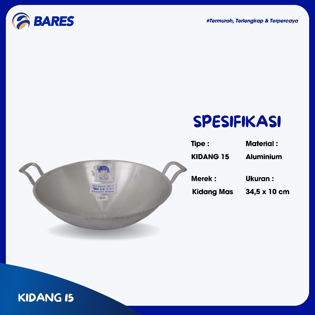 Kidang Mas 15 Wajan Aluminium Cor