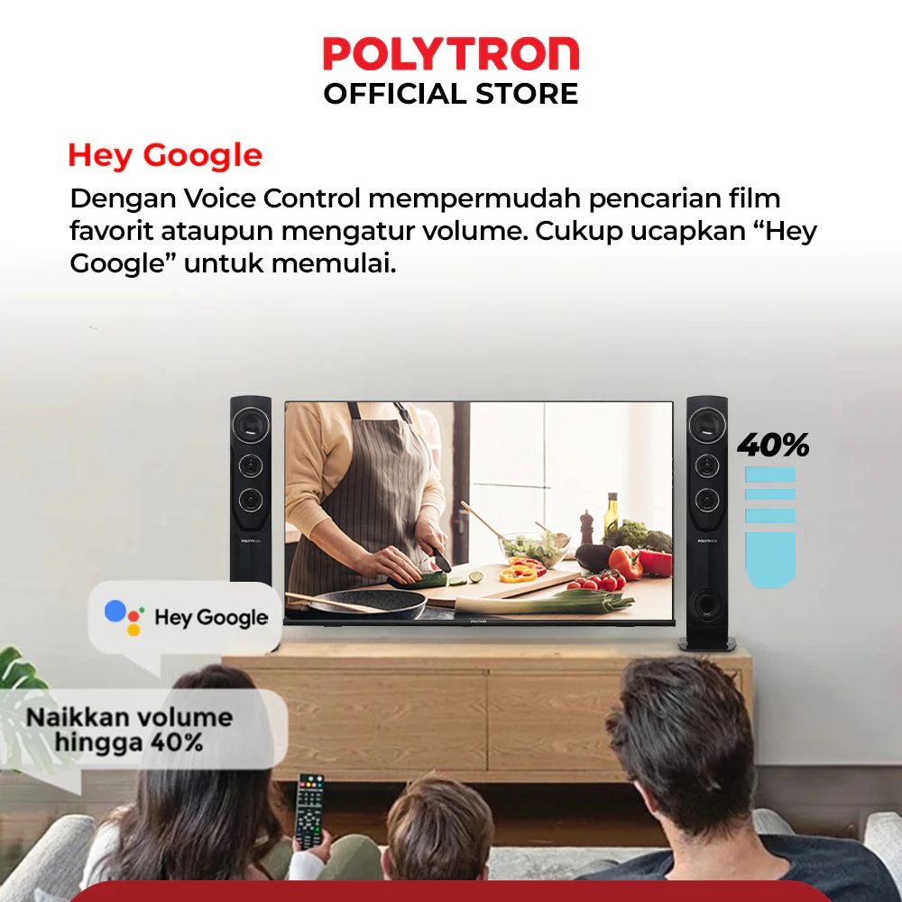 Hartono Istana Teknologi Polytron Smart Cinemax Android TV 43 inch PLD 43TG5055