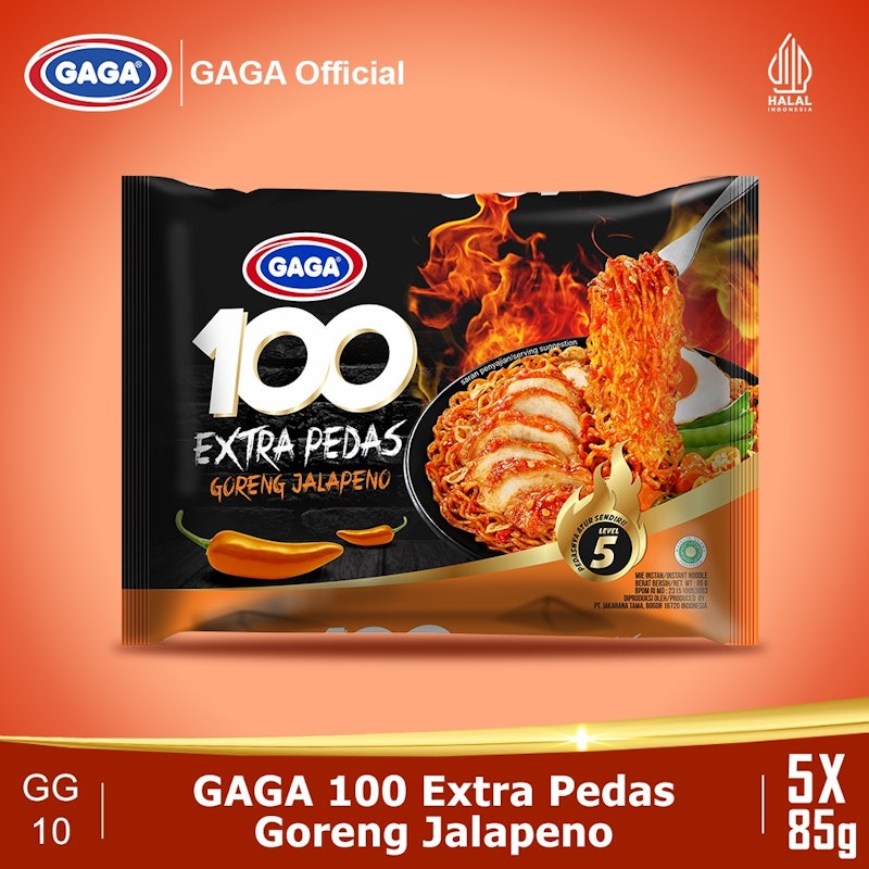 Gaga 100 Extra Pedas Goreng Jalapeno 5 pcs 2