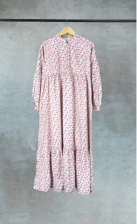 Hajeera Fashion by Mora Kharin Gamis Dress Katun Jepang