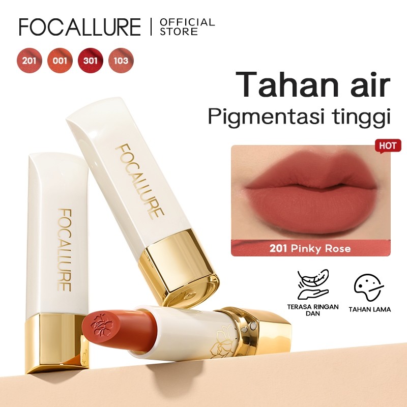 FCL Internasional Indonesia FOCALLURE #JasmineMeetsRose Matte Lipstick 002 Orange