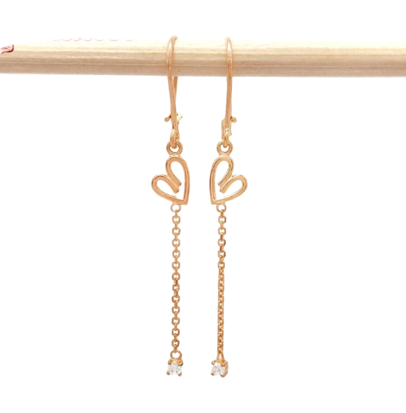 J5 Ismoyo Anting Emas Mas Asli 10K Model Panjang Lovey