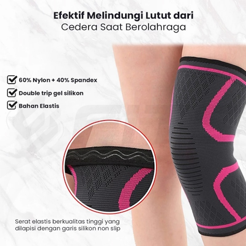 FITS Knee Compression Pad Brace Support Double Loop 4