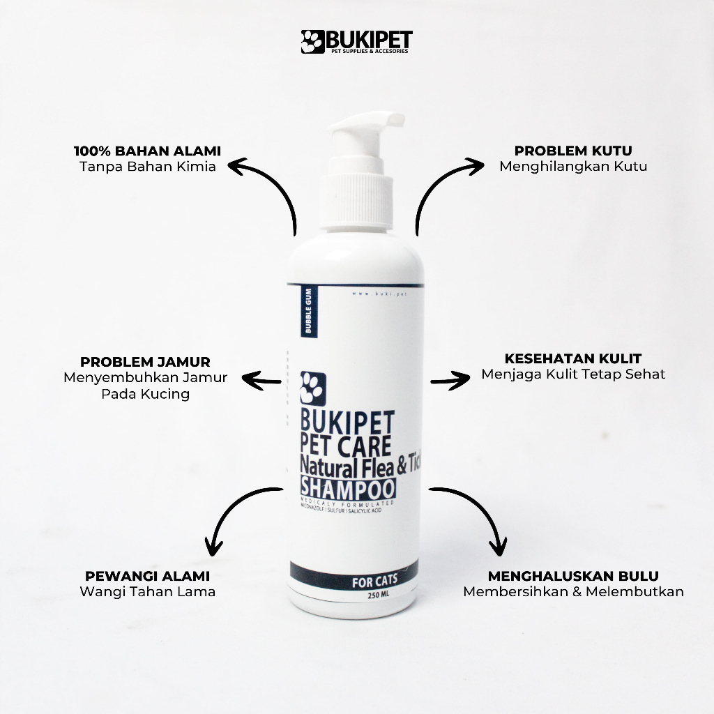 BUKIPET BUKIPET Natural Flea & Tick Shampoo Original for Cats