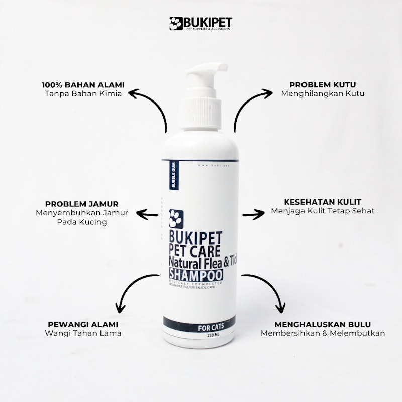 BUKIPET Natural Flea & Tick Shampoo Original for Cats 2