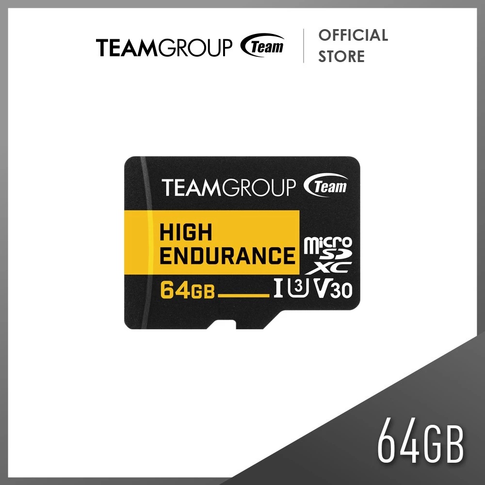 Team Group TEAMGROUP High Endurance Micro SDXC UHS-I U3 V30 Memory Card 64 GB