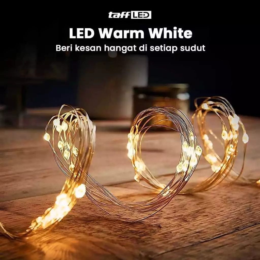 Taffware Indonesia TaffLED Lampu Hias Dekorasi 100 LED with Solar Panel  M071