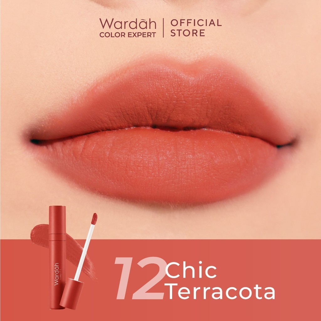 Wardah Colorfit Velvet Matte Lip Mousse 12 Chic Terracotta
