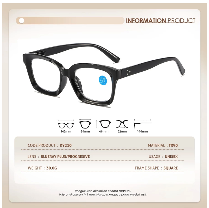  La Chapella Kacamata Baca Lensa Plus  KY1024