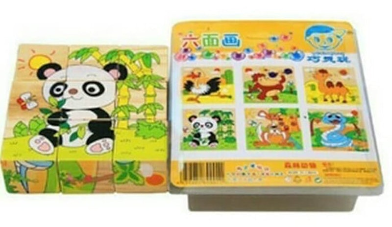 Jigsaw Puzzle Kayu 6-in-1 3D 1