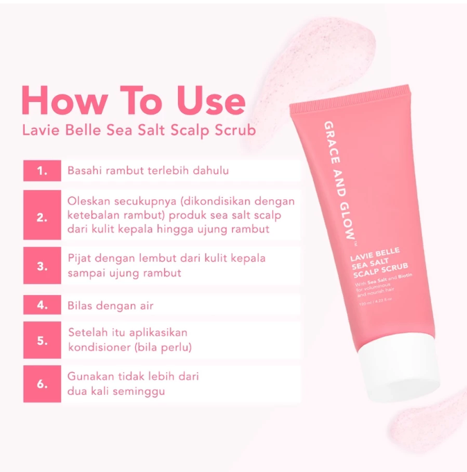  Grace and Glow Lavie Belle Sea Salt Hair Scalp Scrub