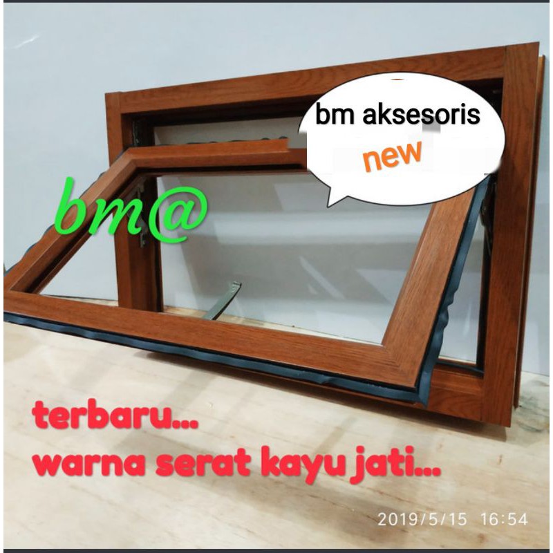 Jendela Aluminium Serat Kayu 60 cm x 40 cm 4