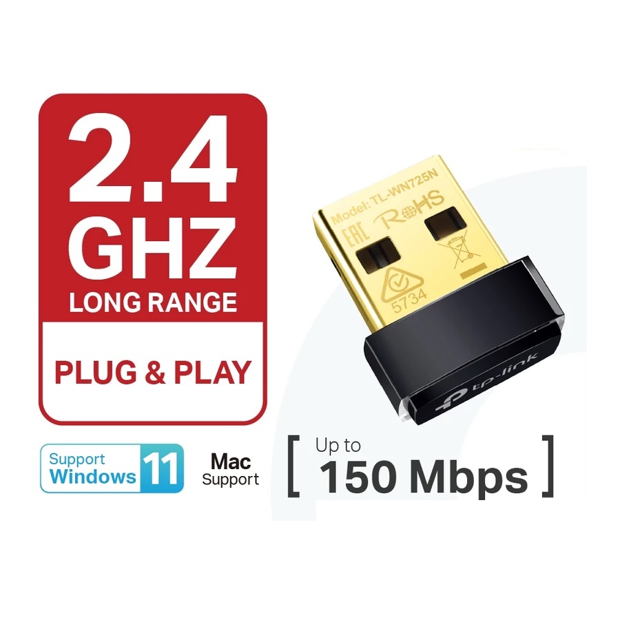 TP-Link Technologies TP-Link USB Wi-Fi Adapter  TL-WN725N