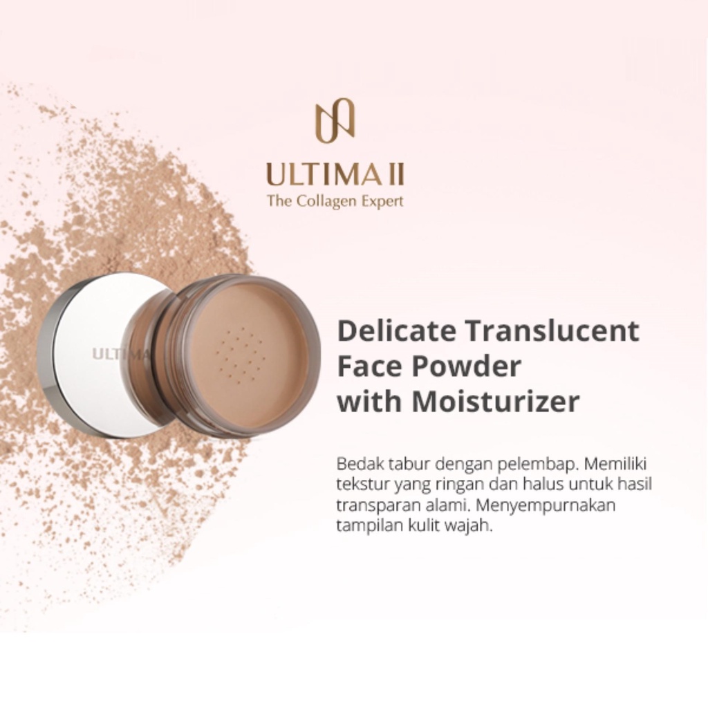 Tempo Scan Pacific Ultima II Delicate Translucent Face Powder with Moisturizer Pink Shell