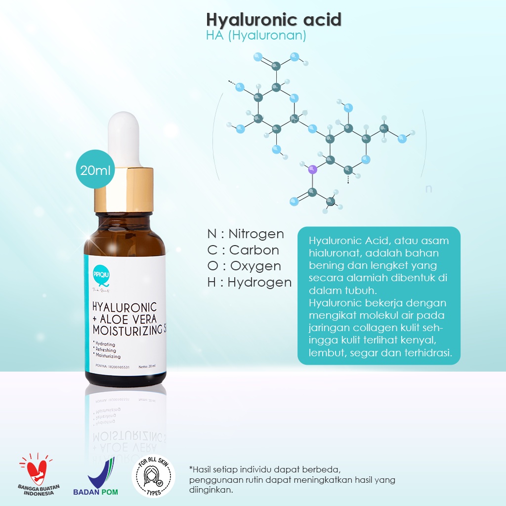 Javinci Berkat Kreatif Sentosa Pipiqiu Moisturizing Hyaluronic + Aloe Vera Serum