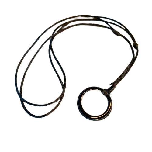 Cakradayu Kalung Tali Satin dengan Liontin Cincin Black Onyx