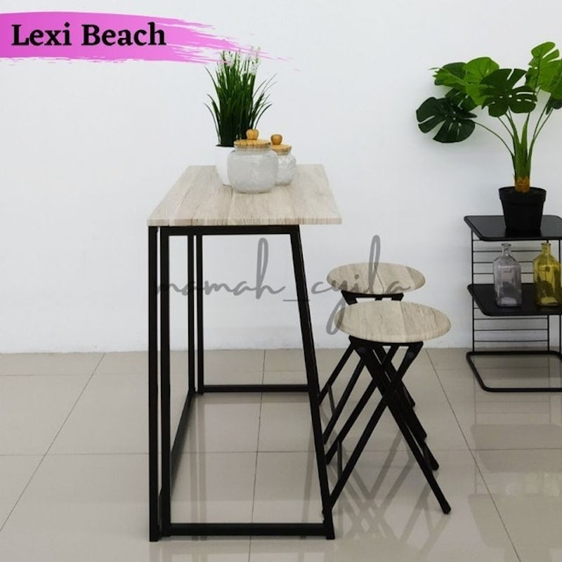 Lexi Set Meja Lipat Serbaguna 2 Kursi 4