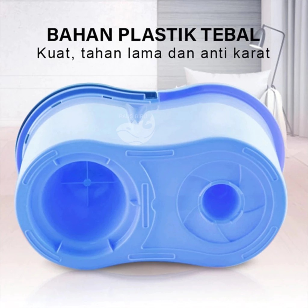 Paus Biru Internasional  Paus Biru Alat Pel Lantai Stainless 2 in 1 dengan Ember