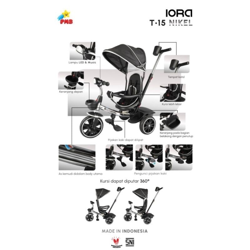 PMB TOYS Sepeda Roda Tiga IORA 3
