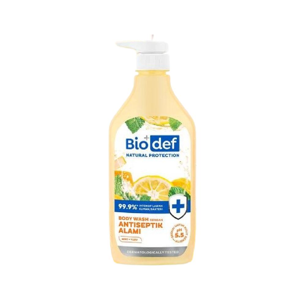 Biodef Body Wash dengan Antiseptik Alami Mint + Yuzu