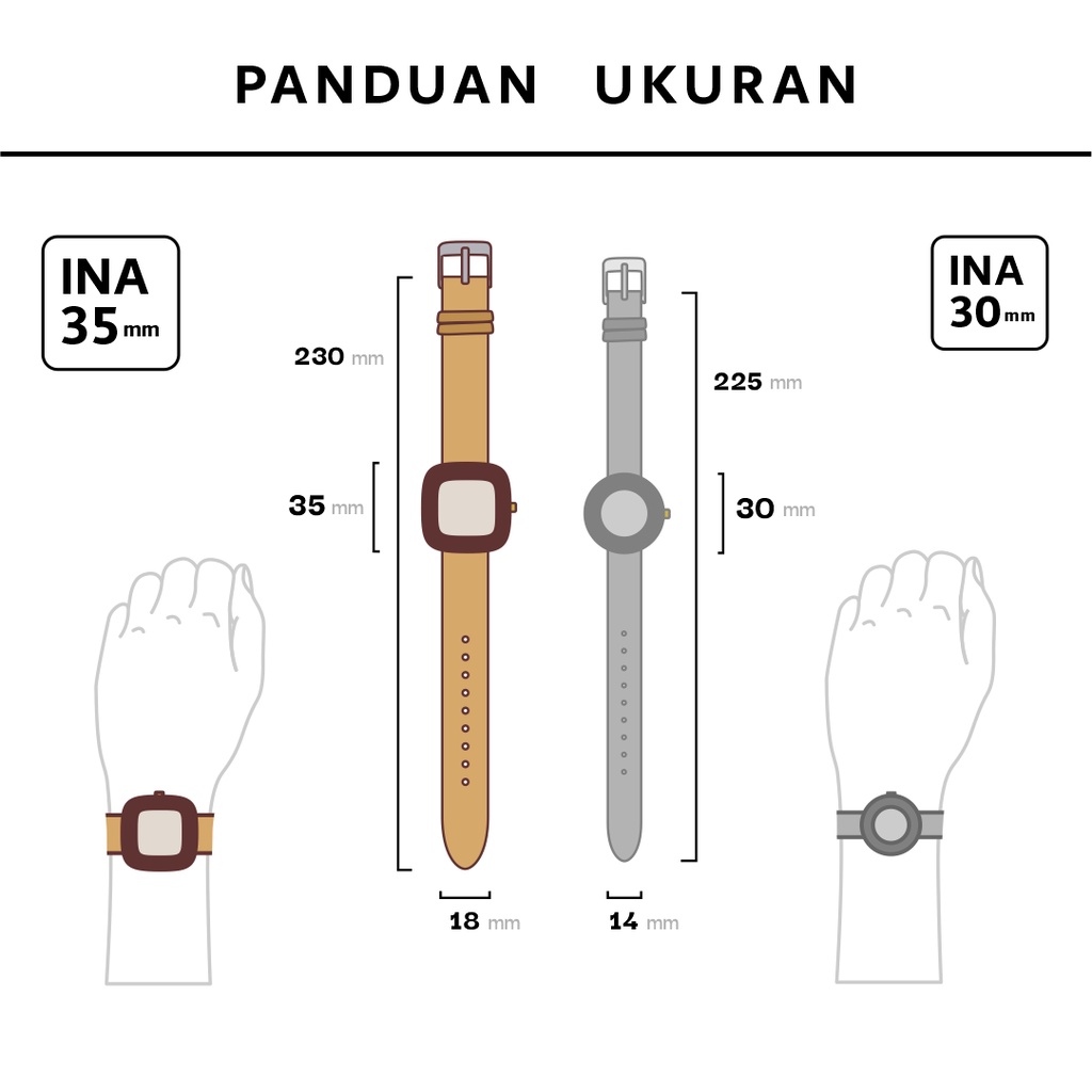INA Watch Jam Tangan Kayu Sonokeling Seri Srimpi