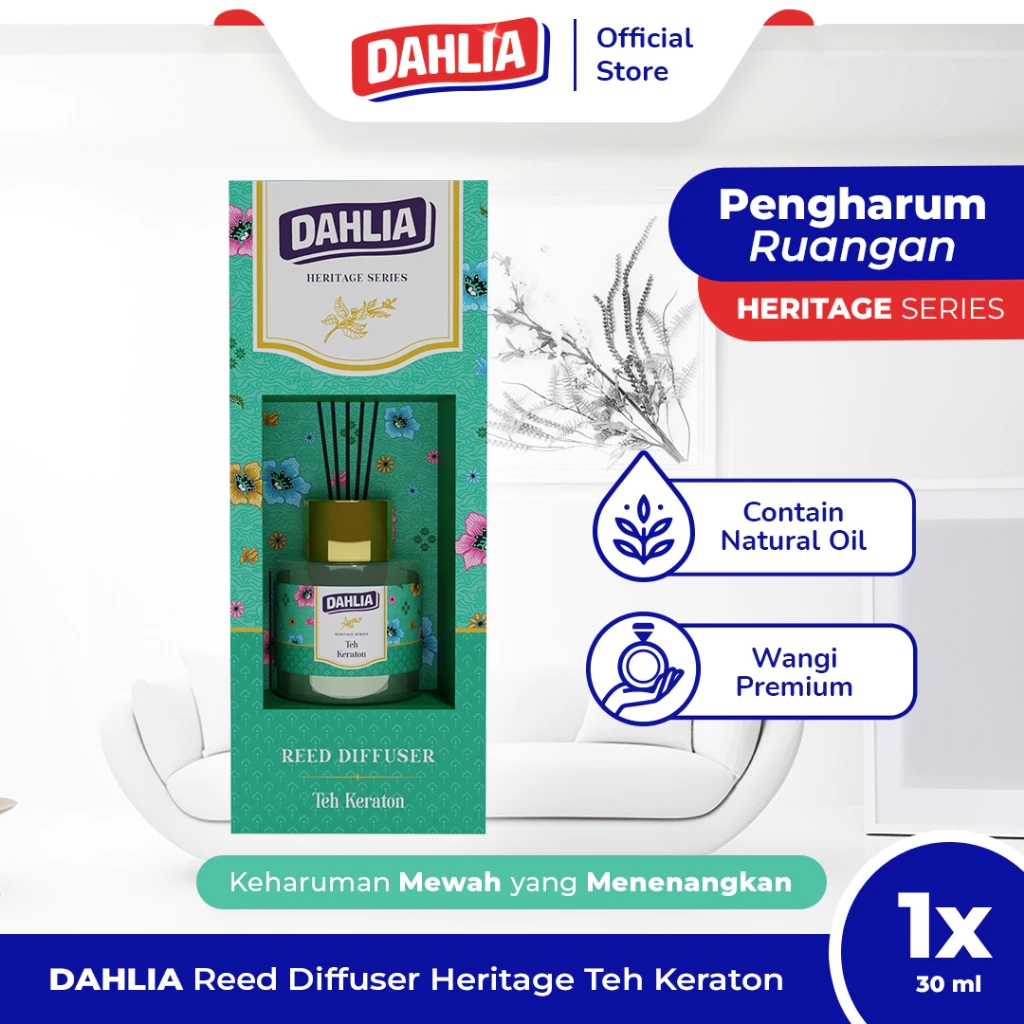 Unitama Sari Mas DAHLIA Heritage Series Reed Diffuser Teh Keraton