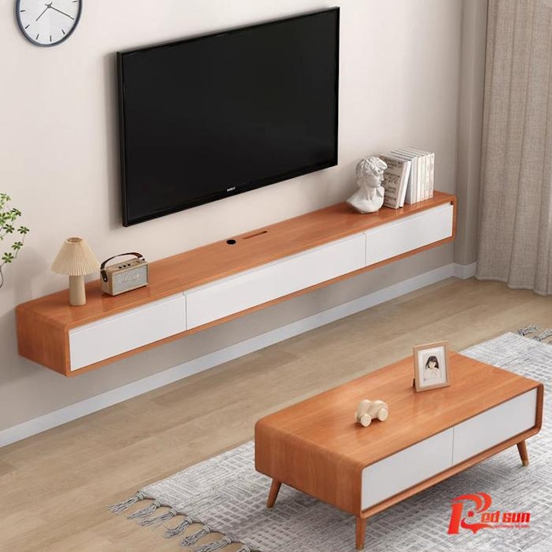 Red Sun Meja TV Gantung Minimalis 5