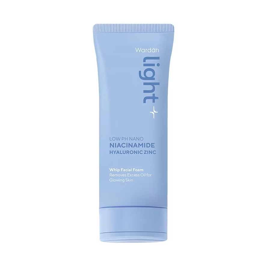 Wardah ｜ Light+ Low pH Nano Niacinamide Hyaluronic Zinc Whip Facial Foam