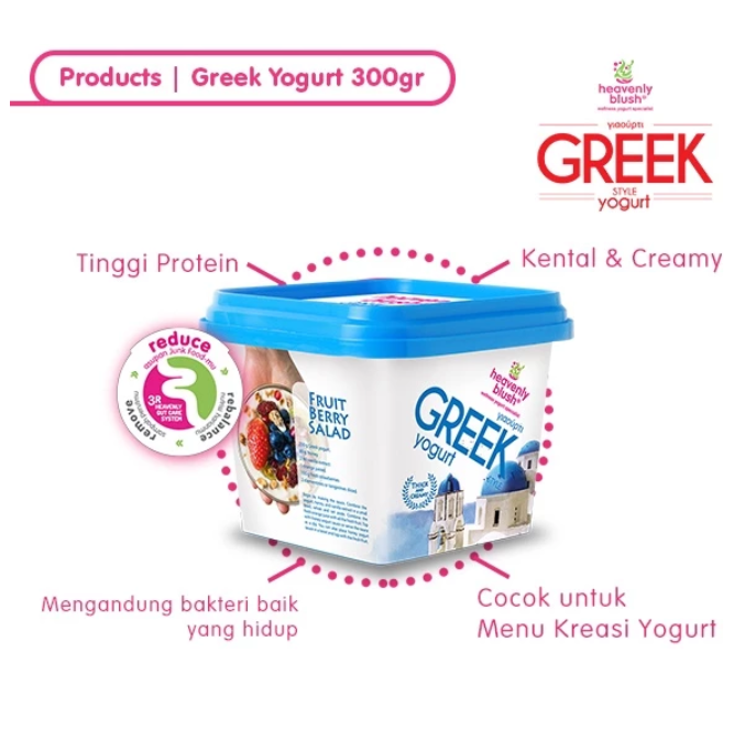 Heavenly Nutrition Indonesia Heavenly Blush Greek Yogurt Plain