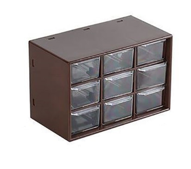  Kotak Laci Mini Kotak Perhiasan 9 Sekat HRM319