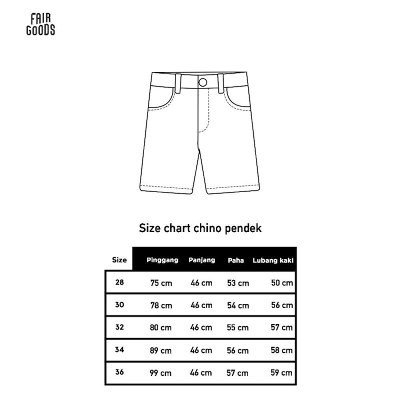 Fairgoods Celana Chinos Pendek Slim Fit Coklat Khaki 5