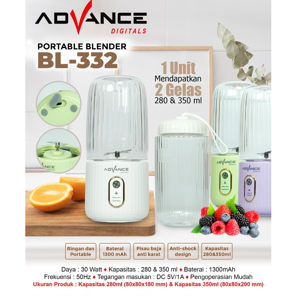 Advance Digital Advance Portable Blender  BL-332 