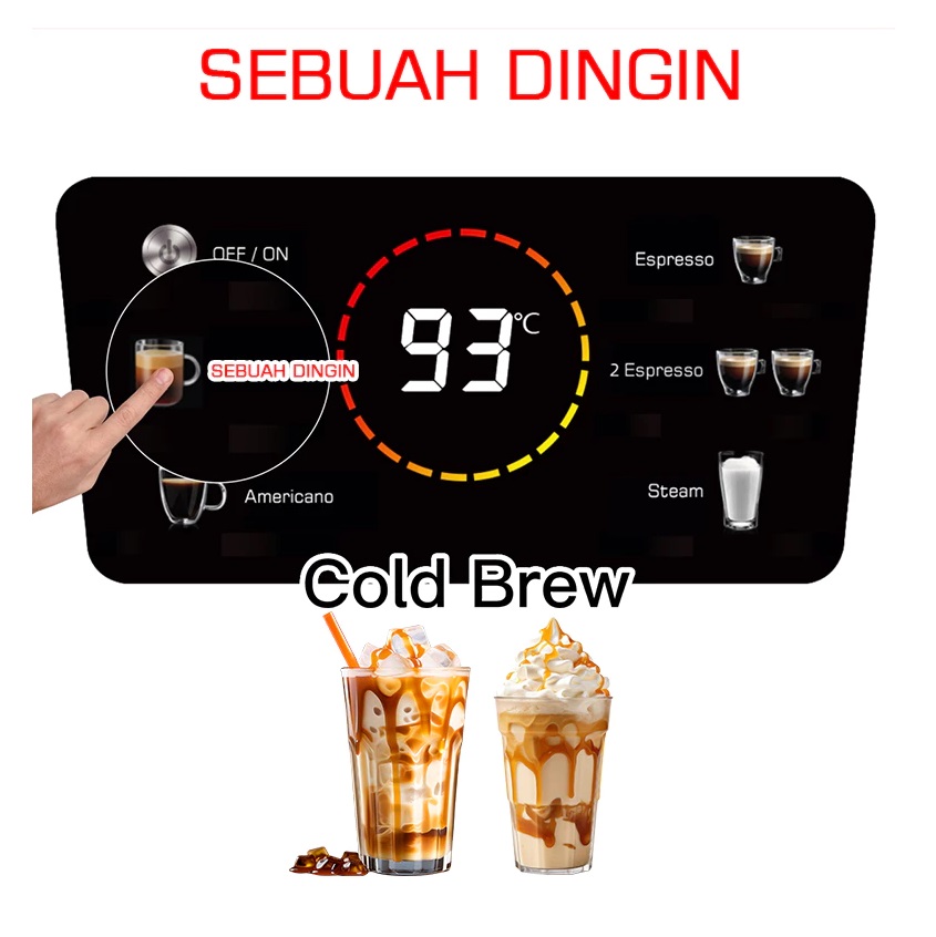 LAHOME 5 in 1 Cold/Hot Brew Espresso Coffee Maker Machine 3