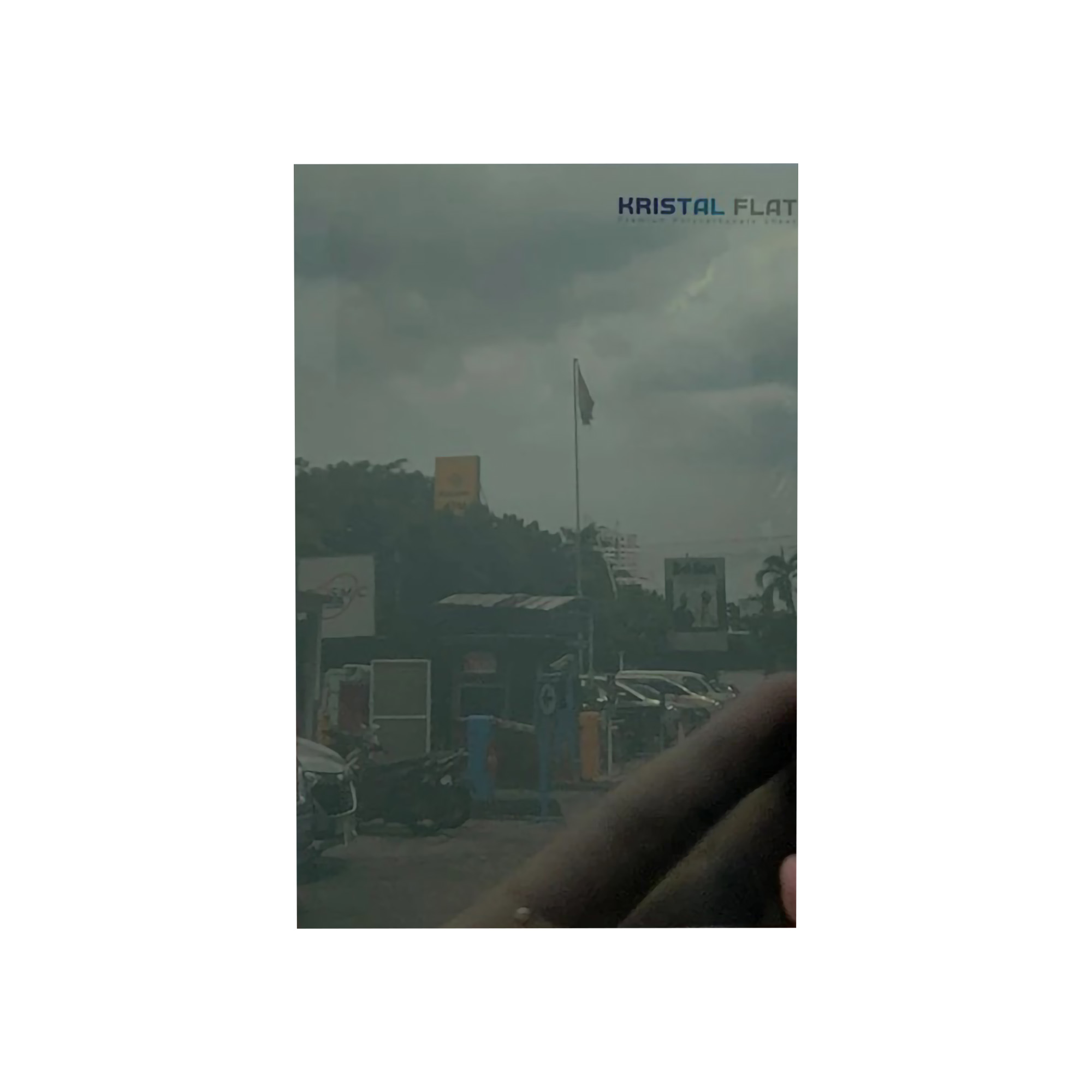 Kristal Flat Atap Kanopi Polycarbonate Grey